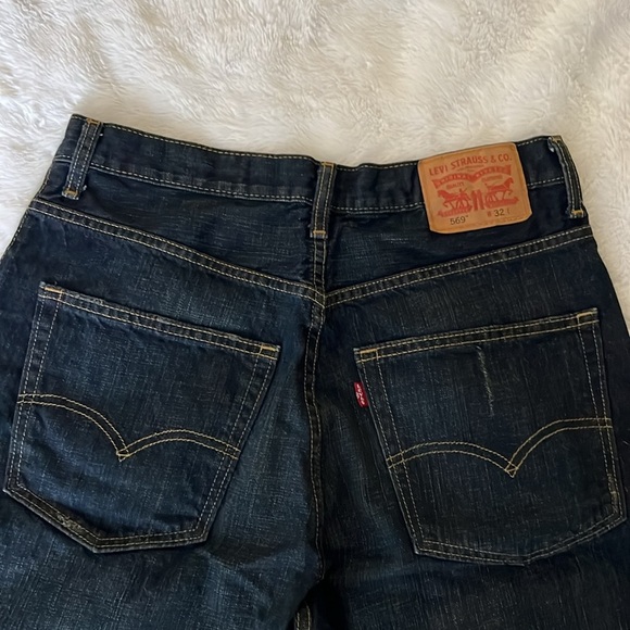 Men's 569 Levi Strauss & CO Dark Blue Denim Shorts - Picture 5 of 5